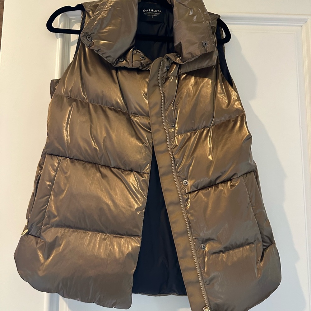 Athleta Gold Puffy Vest